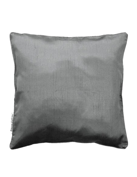 housse de coussin +encart 40 x 40 cm shantung uni shana perle