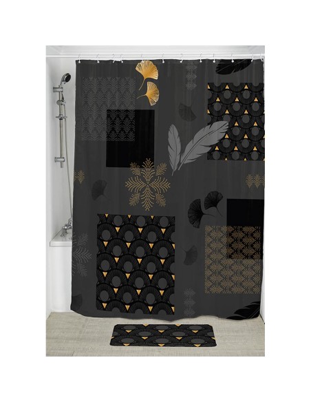 rideau de douche polyester 180x200 cm - gingko