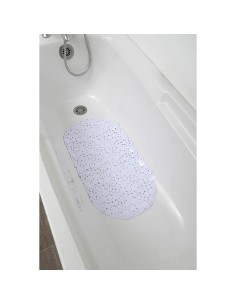 7215100 - fond de baignoire pvc 69x36 cm bulles - blanc