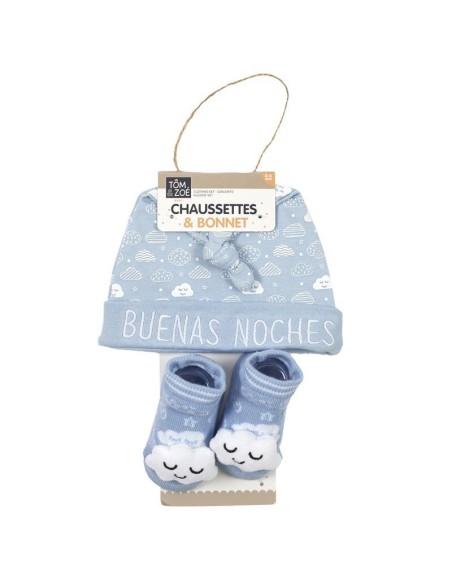 pu2168-chaussettes et bonnet bebe garcon m12