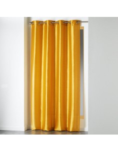 1605651 - rideau a oeillets 140 x 240 cm shantung uni shana moutarde
