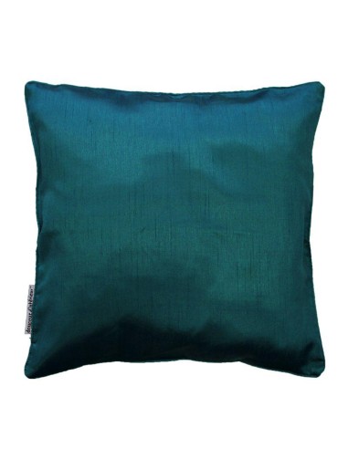 1605654 - housse de coussin +encart 40 x 40 cm shantung uni shana bleu