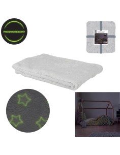 tx8123-plaid phosphorescent etoile gris 120x150cm m6