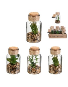 hd4102 - plante artificielle fiole verre 13cm m18