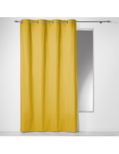 1605665- rideau a oeillets 140 x 240 cm coton uni panama miel