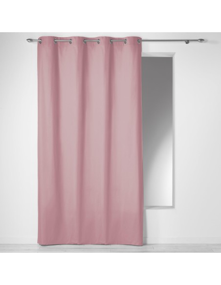 1605669- rideau a oeillets 140 x 240 cm coton uni panama dragee