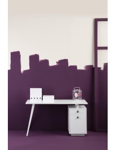 12025 - bureau rudy 1p1t blanc mat