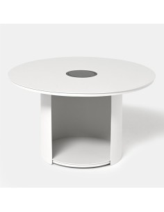 cta009.m-sl - table basse alu avec lampe solaire 71*71*42 cm