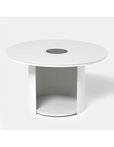 cta009.m-sl - table basse alu avec lampe solaire 71*71*42 cm