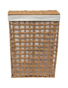 8415610401 - paniere a linge gm papier ajoure tresse forme rectangulaire evasee