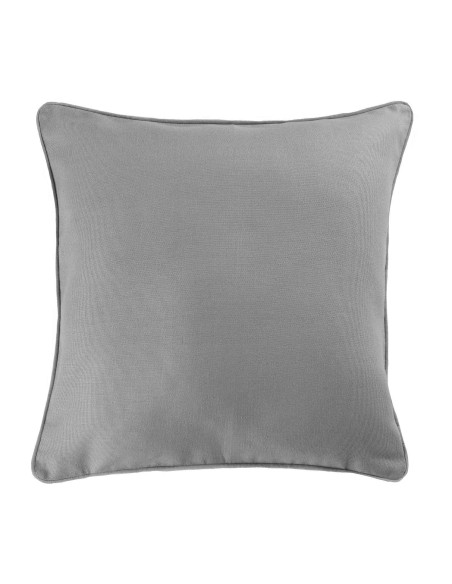 1605744- housse de coussin +encart 40 x 40 cm coton uni panama gris