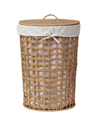 8415724702 - paniere a linge mm papier ajoure tresse forme ronde evasee 55x40 cm