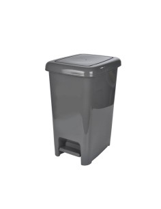 poubelle a pedale plastique 25l 27*37*h43cm gris