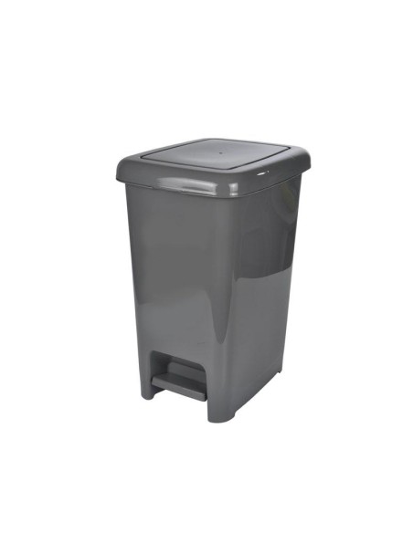 poubelle a pedale plastique 25l 27*37*h43cm gris