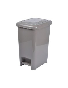 poubelle a pedale plastique 25l 27*37*h43cm taupe