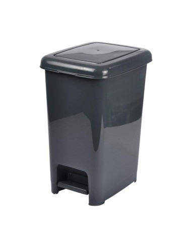 poubelle a pedale plastique 40l 31*42*h50cm anthracite