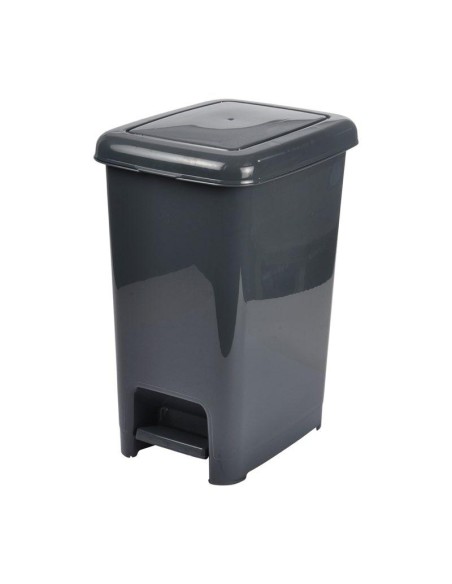 poubelle a pedale plastique 40l 31*42*h50cm anthracite