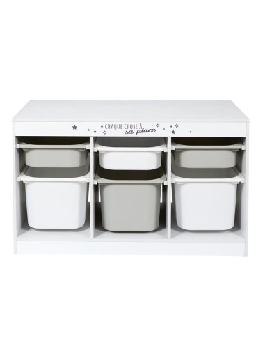 hd7264-meuble de rangement enfant tidy 6 bacs m1