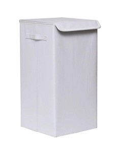 paniere a linge pliable pvc/mdf - blanc