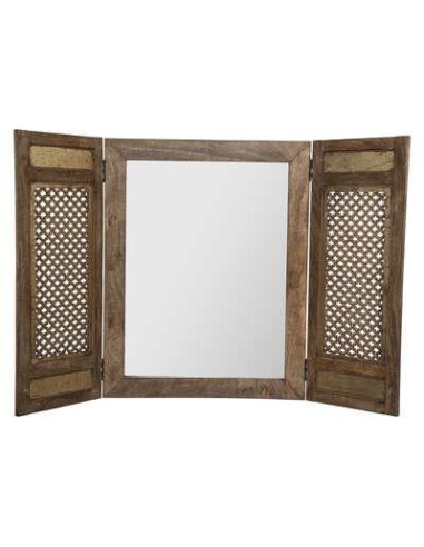 miroir bois volet oasis 60x76