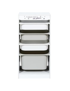 hd7266-meuble de rangement enfant tidy 4 bacs m1