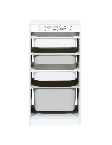 hd7266-meuble de rangement enfant tidy 4 bacs m1