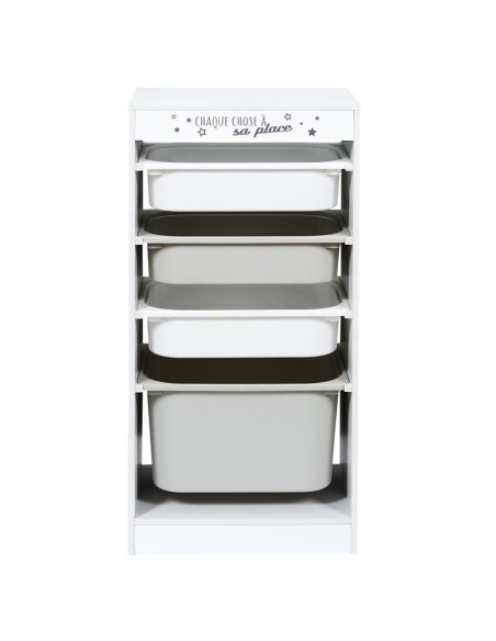 hd7266-meuble de rangement enfant tidy 4 bacs m1