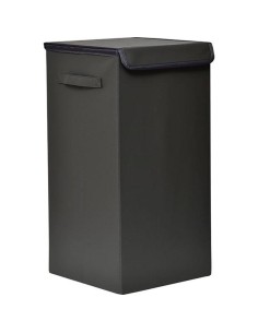 paniere a linge pliable pvc/mdf - gris