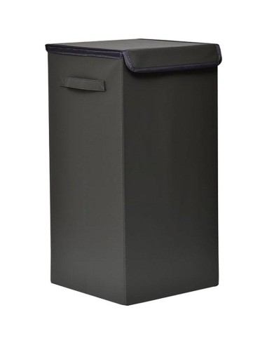 paniere a linge pliable pvc/mdf - gris