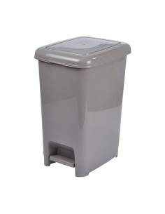 poubelle a pedale plastique 40l 31*42*h50cm taupe