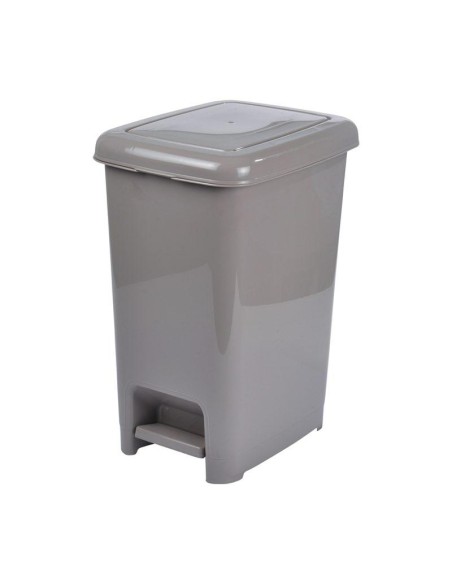 poubelle a pedale plastique 40l 31*42*h50cm taupe