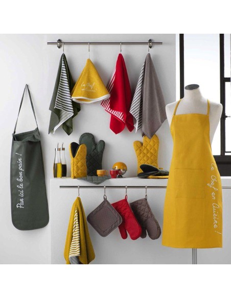 gant 30 x 18 cm polycoton+silicone cuistot noir