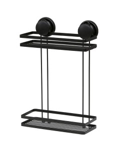 91012108 - serviteur metal 2 etageres sur ventouse - noir