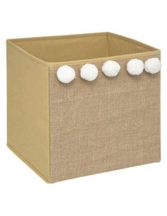 174304 - boite rgmt jute pompons 29x29