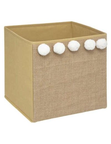 174304 - boite rgmt jute pompons 29x29