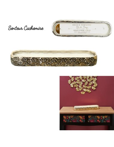 bo5550 - bougie parfumee ceramique or du temps 6 meches m4