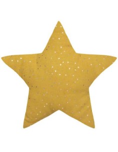 174199d - coussin forme oya etoile ocre