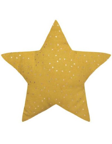 174199d - coussin forme oya etoile ocre