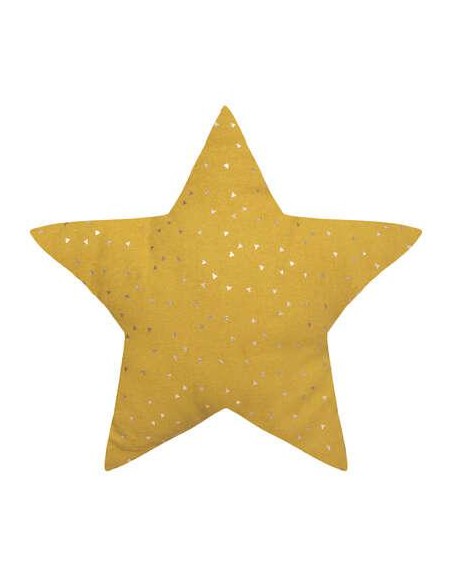 174199d - coussin forme oya etoile ocre