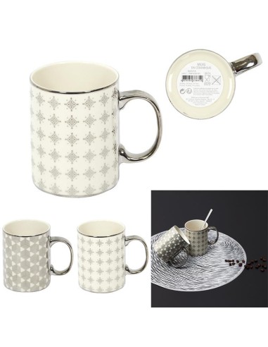 ka5416-mug ceramique design silver 30cl m18