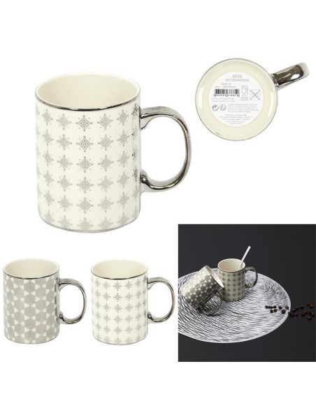ka5416-mug ceramique design silver 30cl m18