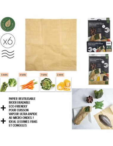 kb6132-feuille cuisson vapeur micro-ondes x6 m24