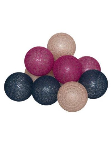 guirlande led pile 10 boules sorbet d.6