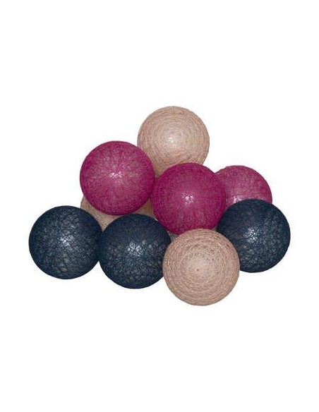 guirlande led pile 10 boules sorbet d.6