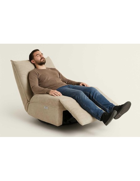 231019 - fauteuil stream light grey electrique avec support gsm -city 451