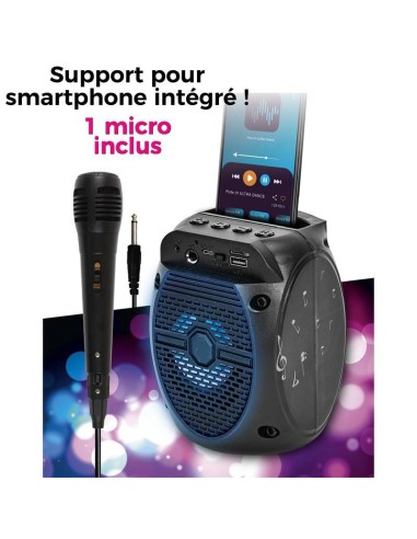 ht2137-enceinte sans fil 5w karaoke micro integre x1 m6