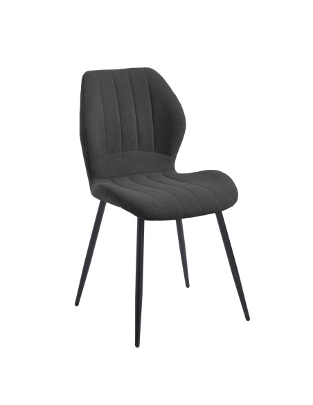 17953 - chaise milu/gala noir 4p/c