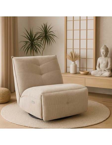 231019 - fauteuil stream cream electrique avec support gsm -city 102