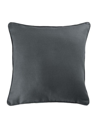 1604673-coussin passepoil 60 x 60 cm coton uni panama ardoise
