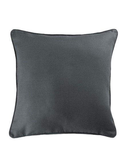 1604673-coussin passepoil 60 x 60 cm coton uni panama ardoise